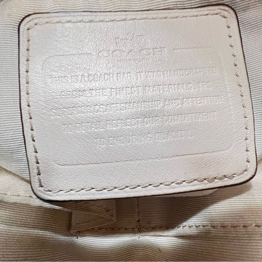 COACH F36378 Signature Classic Brown Leather/Khaki Jacquard Crossbody Bag - Picture 12 of 15